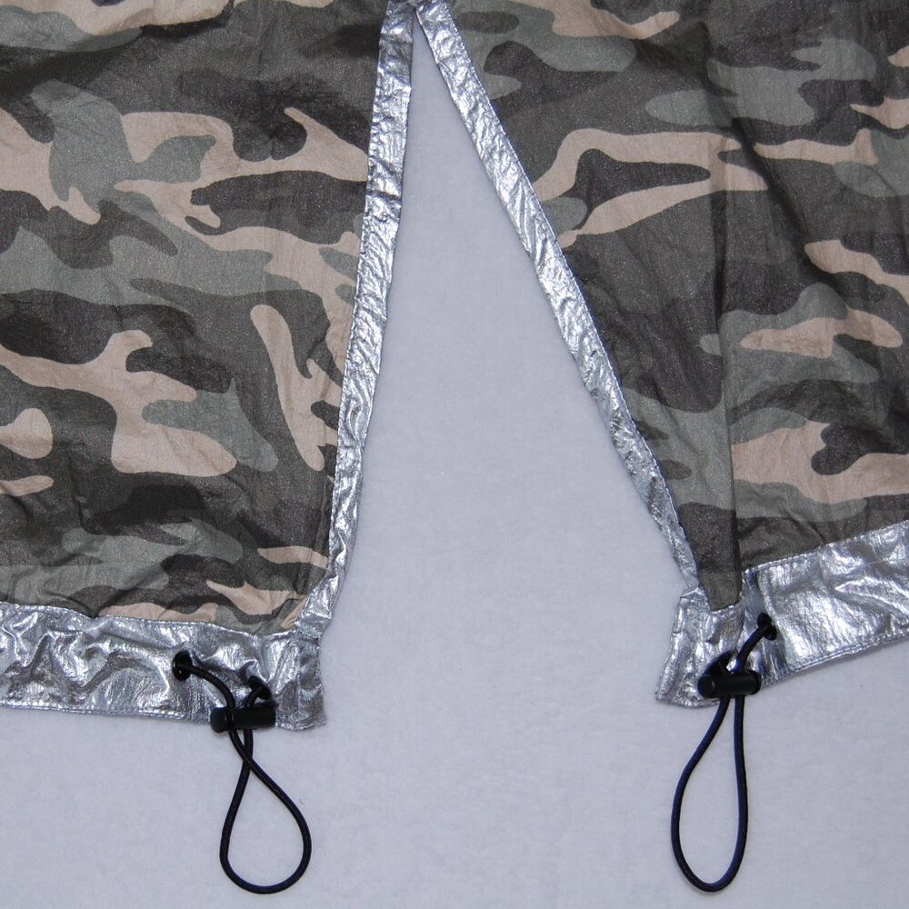 NWT GAP Women Size M, Metallic Parachute Lightweight Parka, Silver - Picture 11 of 11